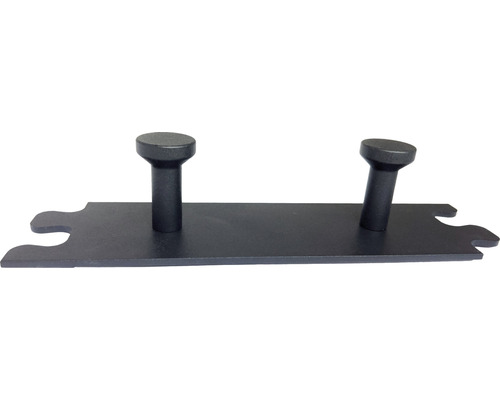 Socle en métal avec deux broches