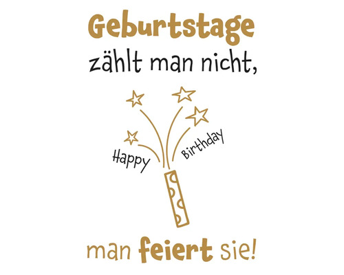 Carte postale Geburtstage zählt man nicht, man feuert sie! Happy Birthday 10,5x14,8 cm