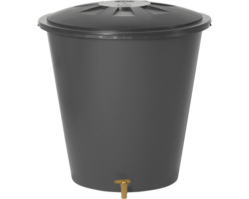 Regentonne aus Kunststoff mit Deckel und Auslaufhahn
