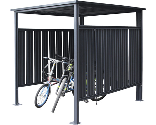 Abri à vélos avec deux vélos