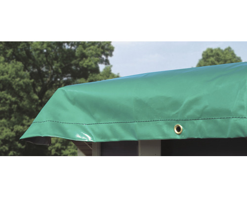 Bâche de piscine verte en toile avec oeillet