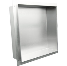 Niche murale carrée en métal pour sanitaires