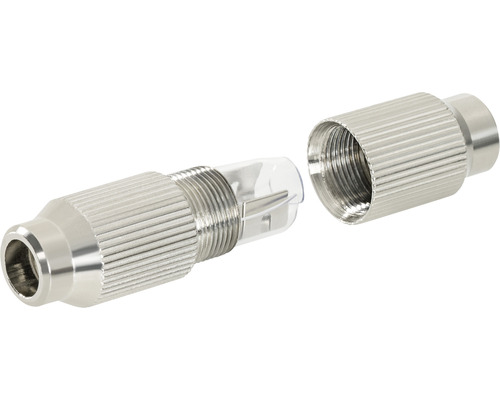 Koax-Stecker mit Schraubverbindung und transparenter Hülse