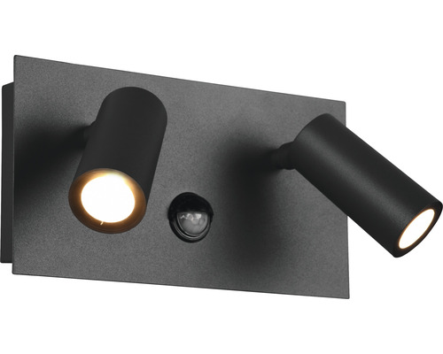 LED Aussenwandspot Tunga 2 x 3,5 W 2 x 420 lm H. 12,1 cm IP54 Metall  anthrazit weiss mit Bewegungsmelder - HORNBACH