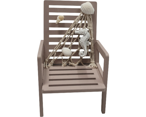 Deko Beach Chair brau H 13 cm