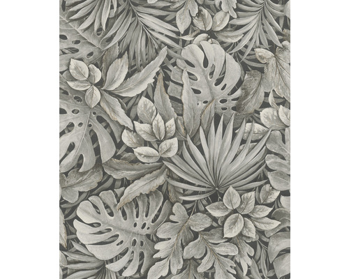 Papier peint intissé 33305 Botanica feuilles gris marron Papier peint à motif de feuilles