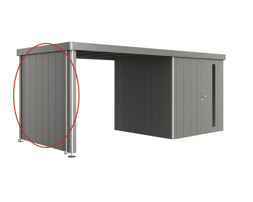 Paroi latérale toit latéral biohort pour abri de jardin Neo 2A/2B/2C/2D gris quartz Élément coulissant en aluminium pour toit de terrasse