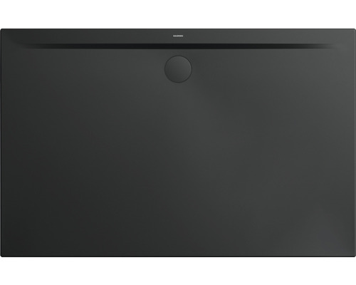 Duschwanne KALDEWEI SUPERPLAN ZERO 1550-1 75 x 120 x 3.2 cm schwarz matt 355000010676 Schwarze Duschwanne mit Ablauf in der Mitte.