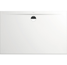Receveur de douche rectangulaire avec écoulement au centre.
