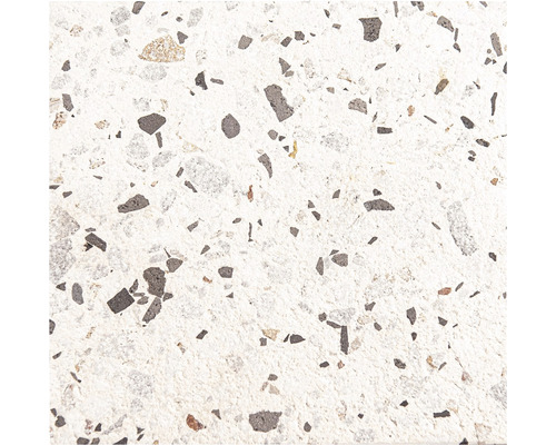 Dalle de terrasse Terrazzo Castello bianco 60 x 60 x 2,5 cm