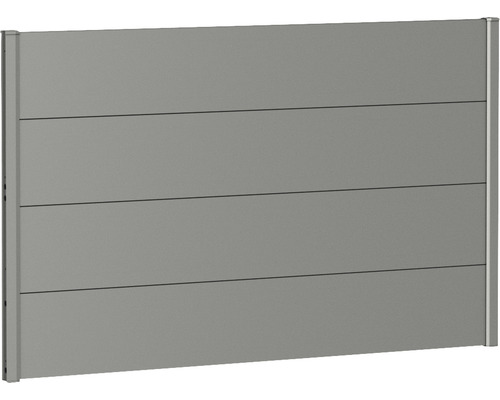 Élément de clôture aluminium biohort 150 x 90 cm gris quartz métallique Panneau de clôture de confidentialité