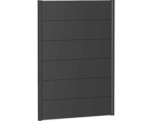 Élément de clôture aluminium biohort 100 x 135 cm gris foncé métallique Panneau de clôture de jardin en aluminium