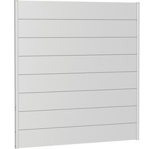 Sichtschutzzaun aus horizontalen Lamellen