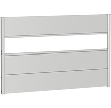 Élément de clôture de jardin en aluminium avec protection visuelle et une zone ouverte