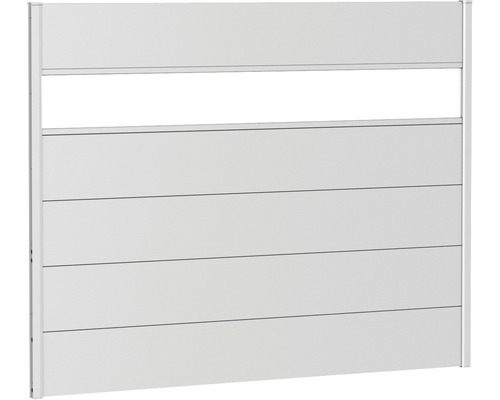 Élément de clôture aluminium biohort avec insert en verre 180 x 135 cm argent métallique Élément de clôture aluminium biohort avec insert en verre 180 x 135 cm argent métallique