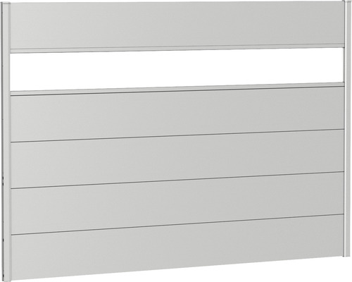 Élément de clôture aluminium biohort avec insert en verre 200 x 135 cm argent métallique Élément de clôture aluminium biohort avec insert en verre 200 x 135 cm argent métallique