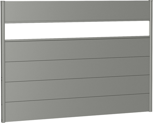 Élément de clôture aluminium biohort avec insert en verre 200 x 135 cm gris quartz métallique Élément de clôture aluminium biohort avec insert en verre 200 x 135 cm gris quartz métallique