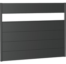 Sichtschutzzaun aus Aluminium mit Lichtelement