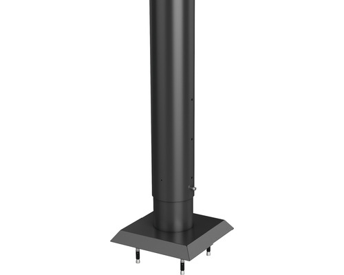 Aluminium-Pfosten biohort zum Aufschrauben 180 cm Ø 8,5 cm dunkelgrau-metallic Kamin-Basiselement für den Aussenbereich