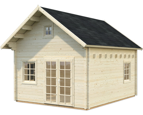 Maison de jardin en bois avec fenêtre et porte double