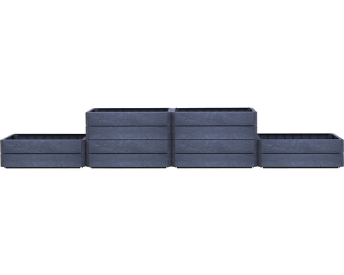 Jardinières en plastique en disposition étagée pour l''extérieur