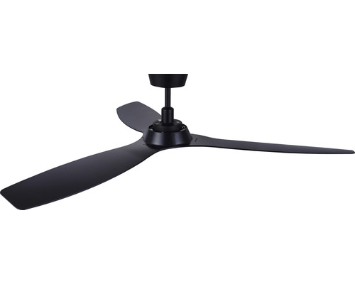 Ventilateur de plafond sans éclairage Moto BLK Ø 132 cm 28 W plastique noir Ventilateur de plafond à trois pales