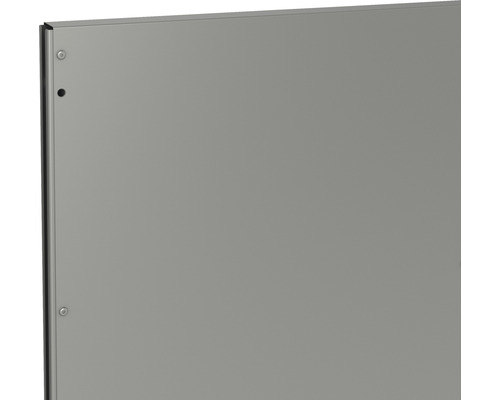 Paquet de panneau biohort MINI pour DaVinci 0,5m 1 panneau gris quartz métallique Gros plan sur une surface de meuble grise avec ferrures