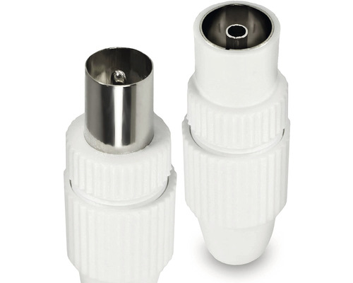 Zwei weisse Koaxialstecker