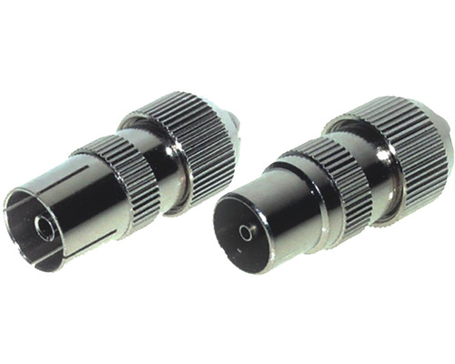 2-Wege Koaxial-Splitter – TV Antennen Adapter Für Satellit & Kabel, Stecker/Buchse Aus Metall