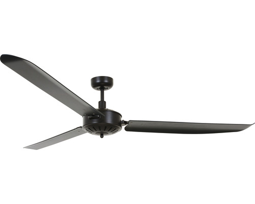 Ventilateur de plafond sans éclairage Carolina BK XL Ø 178 cm 85 W métal noir Ventilateur de plafond avec trois pales