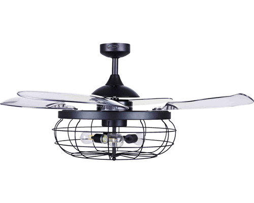 Deckenventilator mit Leuchte und vier Flügeln