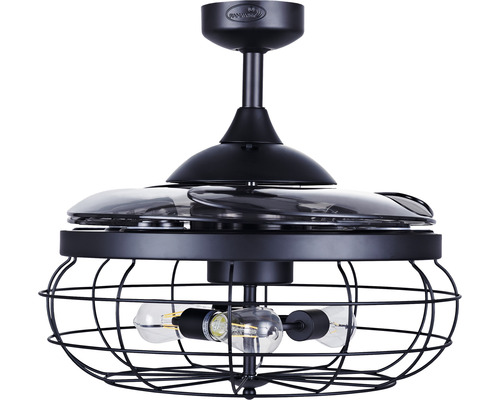 Deckenventilator mit Leuchte und Käfig