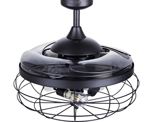 Deckenventilator mit Beleuchtung und Drahtkäfig