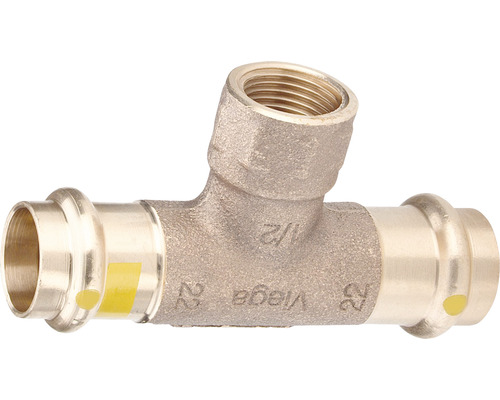 Pièce en T raccord à sertir Viega Profipress G 2617.2 54 mm x 1" filetage intérieur pour gaz 361 341