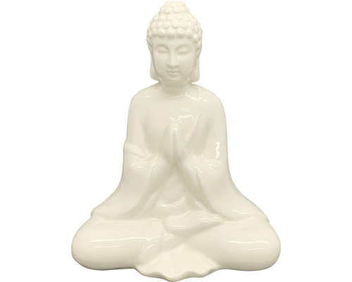 Bouddha porcelaine blanc hauteur 21 cm