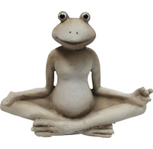 Figurine de grenouille méditative en fonte de pierre pour le jardin