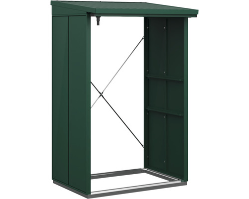 Abri bûches Hörmann EcoStar Elegant-V type 1 122,7 x 102,5 x 198,0 cm vert mousse