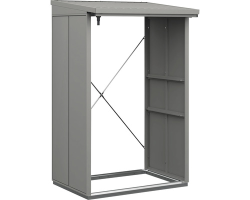 Kaminholzunterstand Hörmann EcoStar Elegant-V Typ 1 122,7 x 102,5 x 198,0 cm grau-aluminium