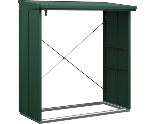 Abri bûches Hörmann EcoStar Elegant-V type 2 181,4 x 102,5 x 198,0 cm vert mousse