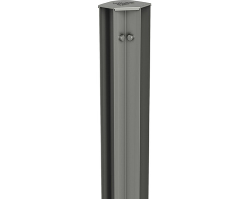 Profilé d'angle aluminium biohort MINI pour DaVinci gris quartz métallique Boîte aux lettres grise sur pied