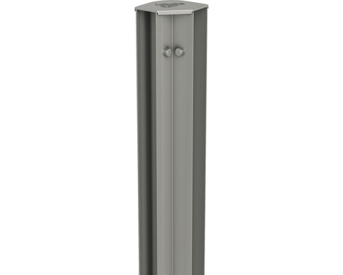 Profilé d'angle aluminium biohort MIDI pour DaVinci gris quartz métallique Colonne pour installation de boîte aux lettres