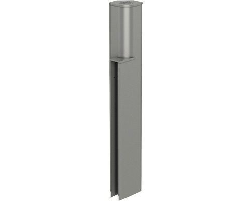 Adaptateur de niveau biohort MIDI-MINI pour DaVinci gris quartz métallique Corbeille à papier en métal avec base rectangulaire et sommet rond