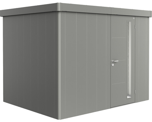 Abri de jardin biohort Neo 2C porte standard 291,5 x 235,5 cm gris quartz métallique