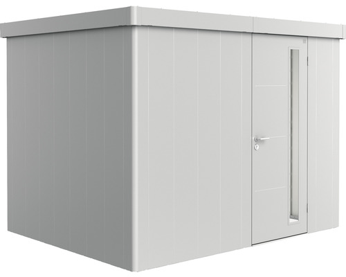 Abri de jardin biohort Neo 2C porte standard 291,5 x 235,5 cm argent métallique Abri de jardin avec porte et fenêtre