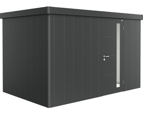 Abri de jardin biohort Neo 2D porte standard 347,5 x 235,5 cm gris foncé métallique