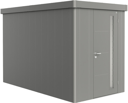 Abri de jardin biohort Neo 4A porte standard 179,5 x 347,5 cm gris quartz métallique