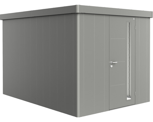 Abri de jardin biohort Neo 4B porte standard 235,5 x 347,5 cm gris quartz métallique