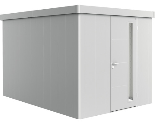 Abri de jardin biohort Neo 4B porte standard 235,5 x 347,5 cm argent métallique Abri de jardin avec porte et fenêtre