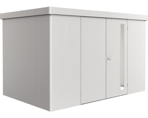 Remise à outils biohort Neo 2D double porte 348 x 236 cm argent-métallique Abri de jardin spacieux avec porte et fenêtre