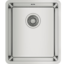 Spüle aus Edelstahl mit quadratischer Form
